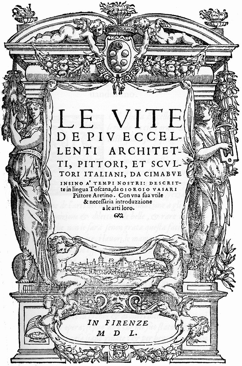 Image result for vasari lives of the artists frontispiece